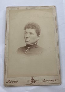 Cabinet Card Young African American Woman by JL Abbott Johnstown NY