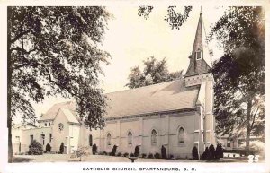 Catholic Church Spartanburg South Carolina 1950s RPPC Real Photo postcard