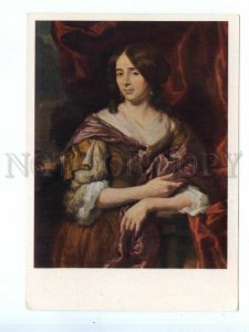 542468 USSR 1960s years Mas portrait of a young woman Hermitage postcard