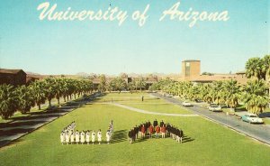 University of Arizona - Looking Down the Mall toward Old Main Vintage Postcard