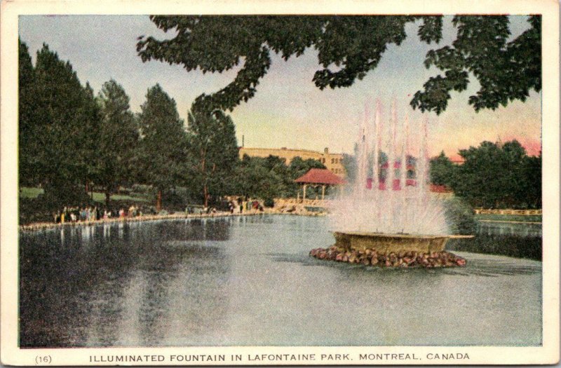 Canada Montreal Scene In Lafontaine Park 1951