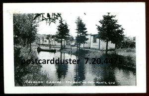 h2898 - STE. AGATHE DES MONTS Quebec 1950s Raymond Cabins. Real Photo Postcard