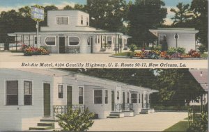 Postcard Bel Air Motel New Orleans Louisiana LA 1950