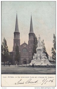 Le Monument Loos Et L'Eglise St. Joseph, Anvers, Belgium, PU-1912