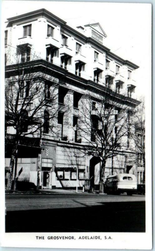 RPPC  ADELAIDE, S.A.  Australia  THE GROSVENOR  Sandeman's  Postcard 