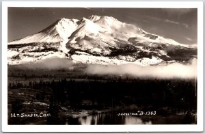 Mount Shasta California CA Overlooking the Volcano Real Photo RPPC Postcard