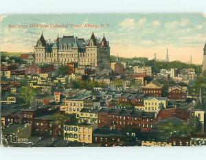 Divided-Back AERIAL VIEW OF CITY FROM CATHEDRAL TOWER Albany New York NY t6489