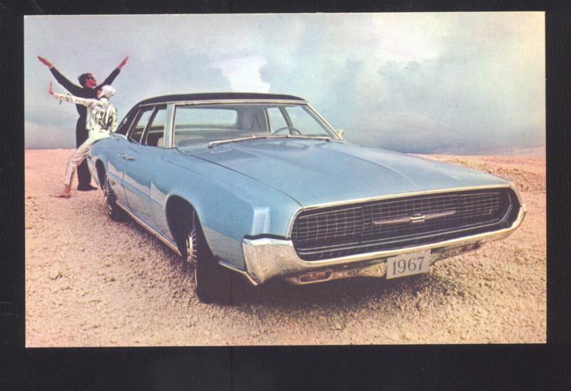 1967 FORD THUNDERBIRD VINTAGE CAR DEALER ADVERTISING POSTCARD '67 TBIRD CARS