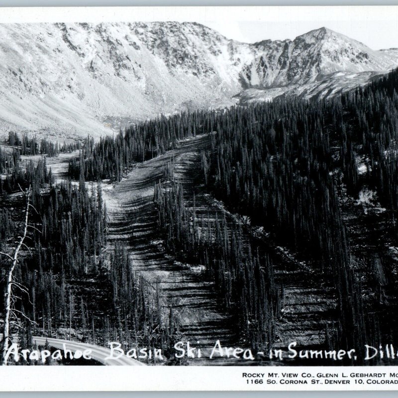 c1960s Dillon, CO Ski Area RPPC Arapahoe Basin Gebhardt Rocky Mt Real Photo A194