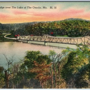 c1940s Near Camdenton Lake Ozarks MO Niangua Bridge US Hwy 54 Steel Trestle A220