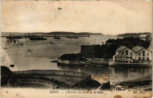 CPA Brest- Entree du Pont et la Rade FRANCE (1025605)