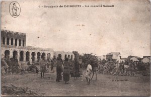 Somalia Djibouti Le Marche Somali Somalia Vintage Postcard 09.01