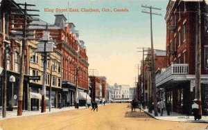 King Street East Chatham Ontario Canada 1915 postcard