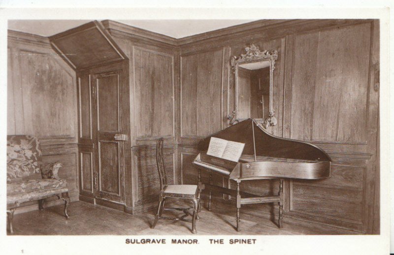 Northamptonshire Postcard - Sulgrave Manor - The Spinet - Ref 1858A