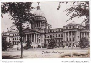 Mississippi Jackson State Capitol Building Real Photo RPPC