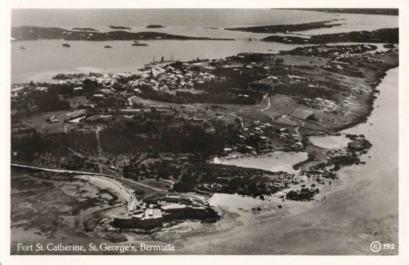 circa 1920's Fort St. Catherine St. George's Bermuda RPPC Postcard 2T7-153