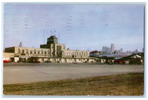 1954 Municipal Airport Downtown Skyline Kansas City Missouri MO Vintage Postcard