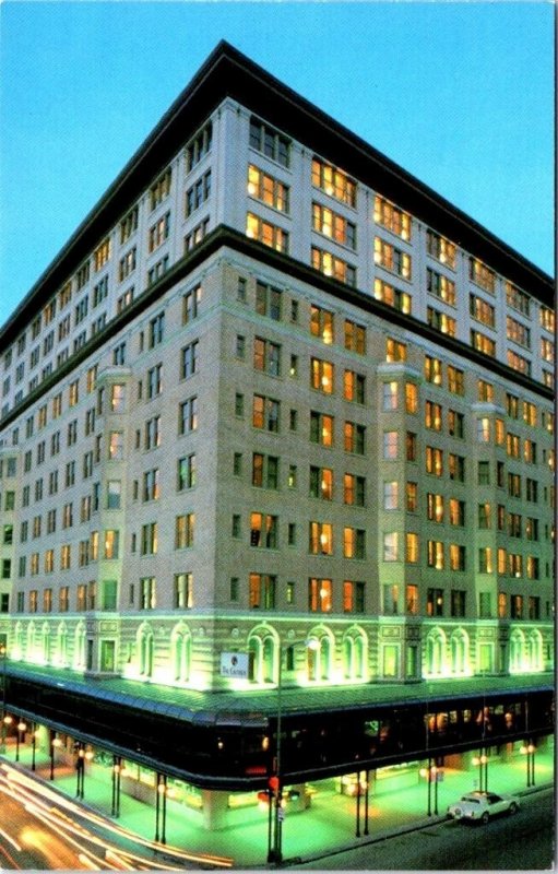 San Antonio, TX Texas  SHERATON GUNTER HOTEL Night View  ADVERTISING Postcard
