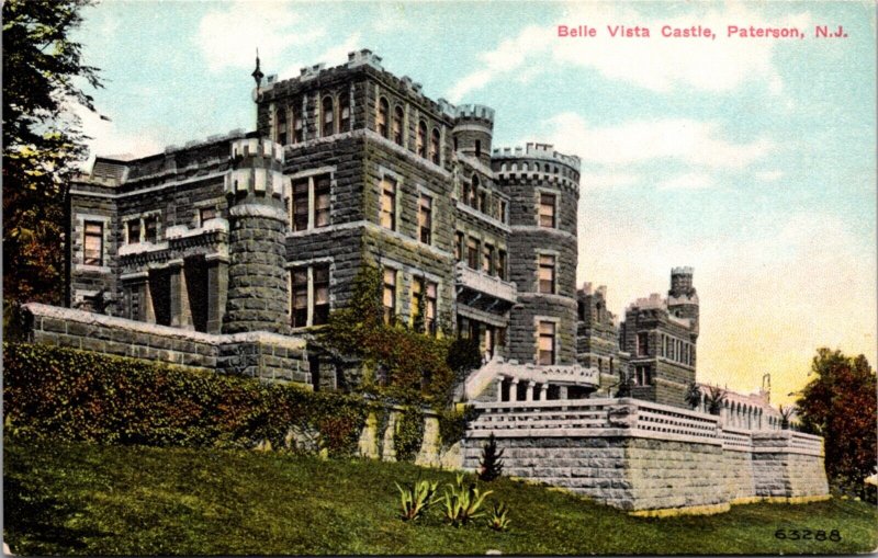 Postcard Belle Vista Castle in Paterson, New Jersey
