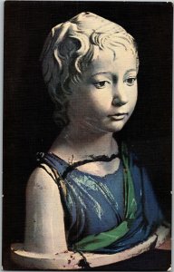 St. John the Baptist by Andrea Della Robbia Vintage Postcard B54