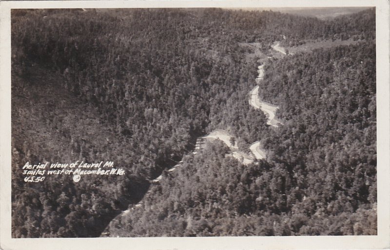 West Virginia Aerial View Of Laurel Mountain At Macomber Real Photo