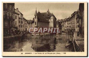 Postcard Old Annecy Thiou and the Palais de L'Isle