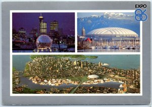 Postcard - North shore of False Creek, Expo 86 Fairsite - Vancouver, Canada