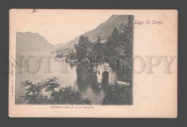 087581 ITALY Lago di Como Darsena della villa Myliu Vintage PC