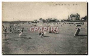 Old Postcard Saint Pair The Beach