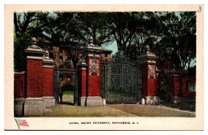 Antique Gates, Brown University, Providence, RI Postcard