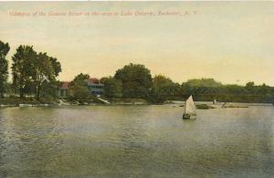 Glimpse of Genesee River on Way to Lake Ontario - Rochester, New York - DB