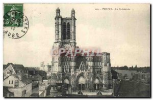 Troyes Old Postcard The cathedral