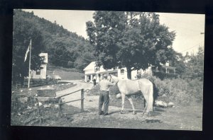 Eaton Center, New Hampshire/NH Postcard, Rockhouse Mountain Farm-Inn, Horse