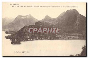 Postcard The Old Knowing Lake Annecy Duingt Entrevernes the mountains and Coal