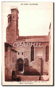 Old Postcard The Illustrious Tarn Cordes Eglise Saint Michel