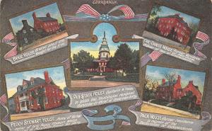 Annapolis Maryland c1910 Postcard Multiview Advertising Annapolis Electric RR