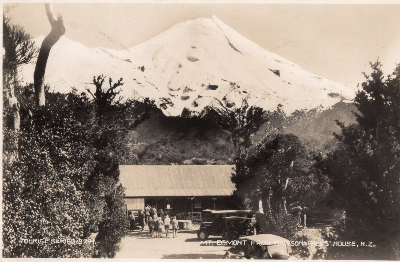 Dawson Falls House Mountain Mount Egmont Lodge New Zealand RPC Postcard