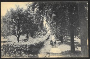 Putnam Hill Park Children Walking Zanesville Ohio Unused c1910s