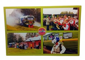 Gulbene - Alūksne Railway Latvia Special Event Vintage Multiview Postcard