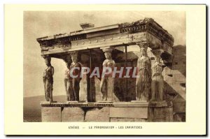 Old Postcard The Athens Pandroseion The Caryatids