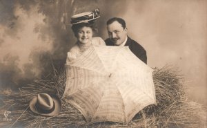 Vintage Postcard Lovers Couple Photoshoot Hiding In The Umbrella Pre Wedding