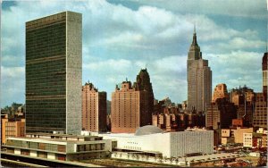 Aerial View United Nations Headquarters New York City NYC NY Postcard VTG UNP 