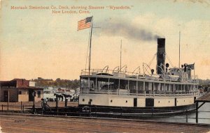 New London Connecticut Montauk Steamboat Co Steamer Wyandotte Postcard AA32245