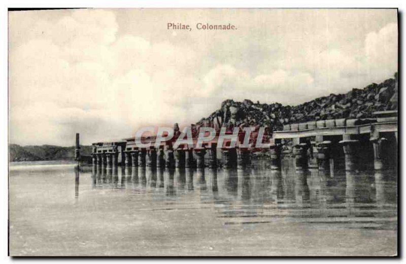 Postcard Ancient Egypt Egypt Philae Colonnade