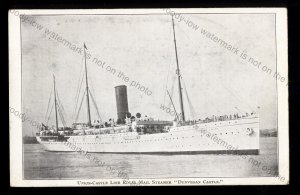 UC185 - Union Castle Liner - Dunvegan Castle - postcard