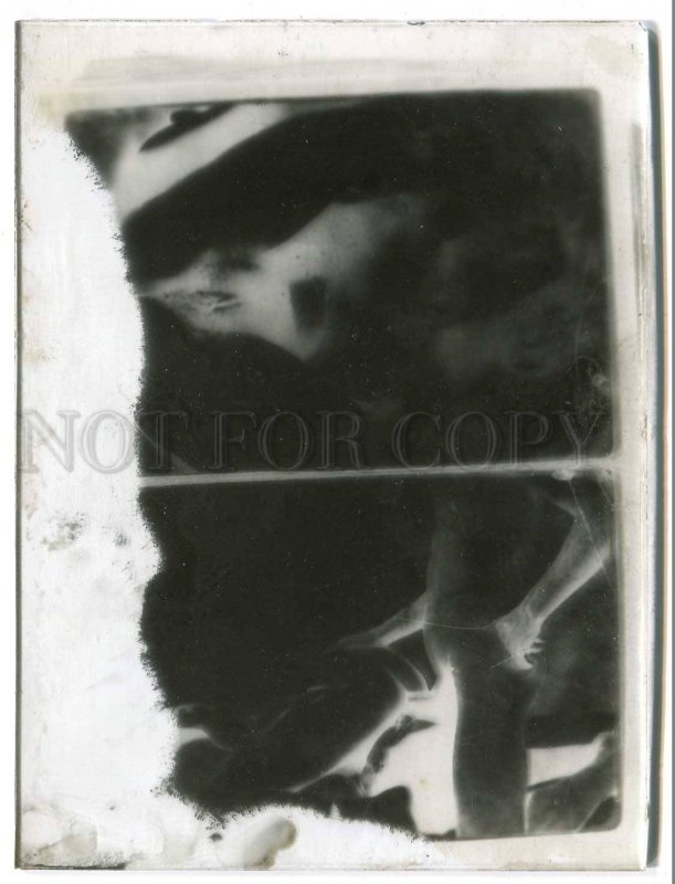 260559 RUSSIA couple making love Negative glass plate