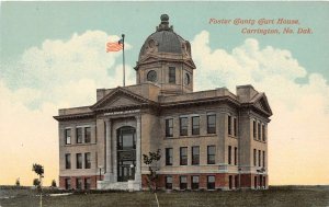 F94/ Carrington North Dakota Postcard c1910 Foster County Court House