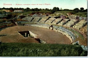 Roman Amphitheater in Siracusa Italy Postcard