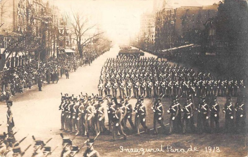 Washington DC Inagural Parade 1913 Real Photo Vintage Postcard AA29030