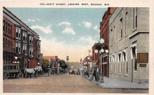 D82/ Wausau Wisconsin Wi Postcard c1910 Scott Street West Stores